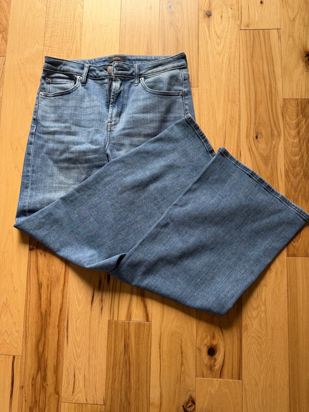 Quince Bella Stretch Wide Leg Jeans Seaside Blue 29